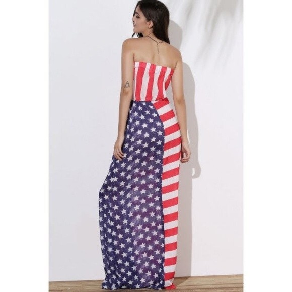 Stars And Stripes Maxi Tube Dress M - Picture 3 of 9